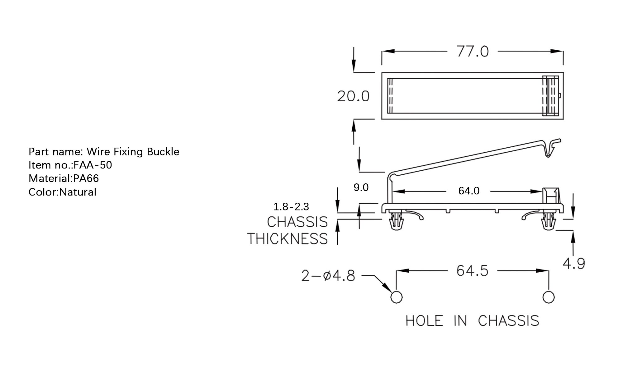 Wire Fixing Buckle FAA-50